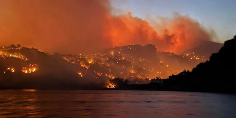 Girit Adası'nda orman yangını: 5 yaralı