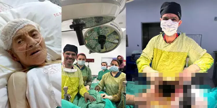 Hastanın karaciğerinden 90 santimetrelik kedi-köpek kisti çıkarıldı