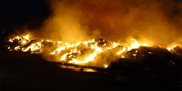 İzmir'de korkutan yangın havadan görüntülendi