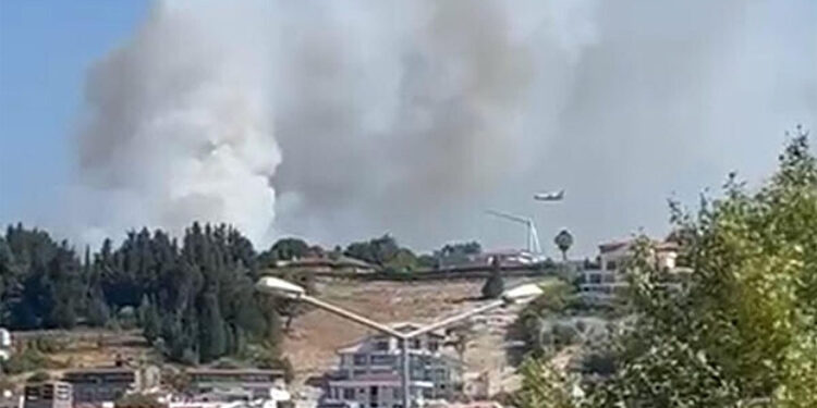 İzmir'in Urla ilçesinde orman yangını! Çok sayıda orman işçisi sevk edildi