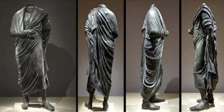 İmparator Marcus Aurelius heykeli, Burdur’da heyecan yarattı