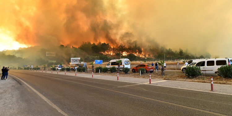 İzmir'in dört bir yanı alevlere teslim