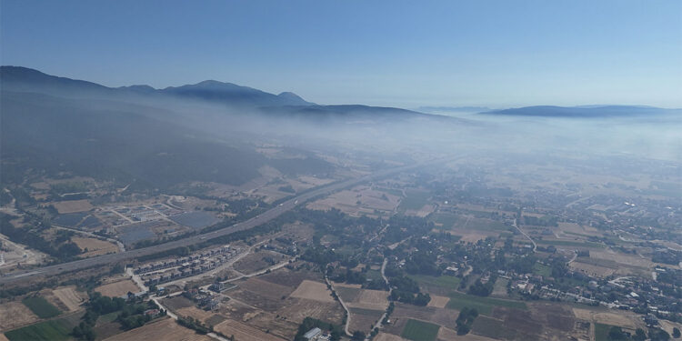 Orman yangınlarındaki duman bulutu Bolu'ya ulaştı