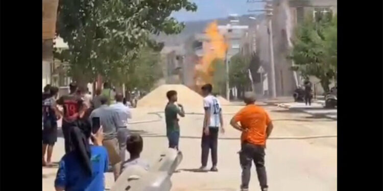 Kilis'te doğal gaz borusunda patlama meydana geldi