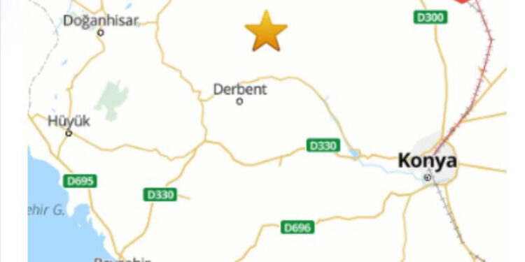 Konya'da 4.3 büyüklüğünde deprem
