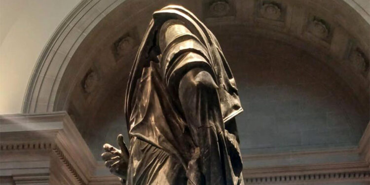 Marcus Aurelius'un bronz heykeli, Millet Kütüphanesi’nde