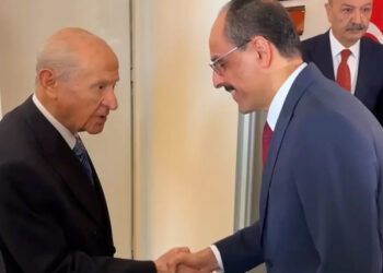MİT Başkanı İbrahim Kalın, Bahçeli'yi makamında ziyaret etti