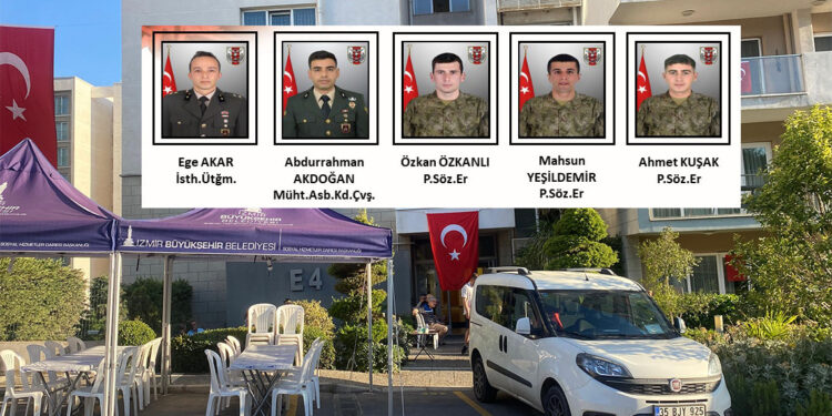 Şehit olan 5 askerimizin kimlikleri belli oldu