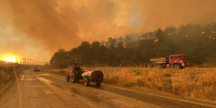 Sakarya'daki orman yangını Bilecik'e sıçradı; 4 köy tahliye edildi