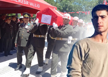Şehit Ahmet Kuşak, Balıkesir'de son yolculuğuna uğurlandı