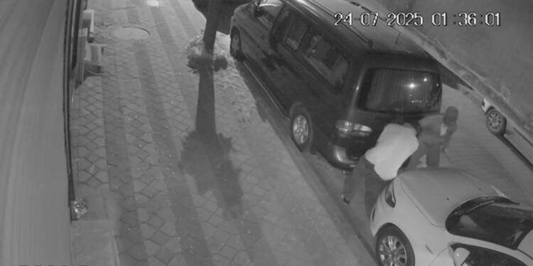 Sultangazi'de plaka hırsızlığı kamerada