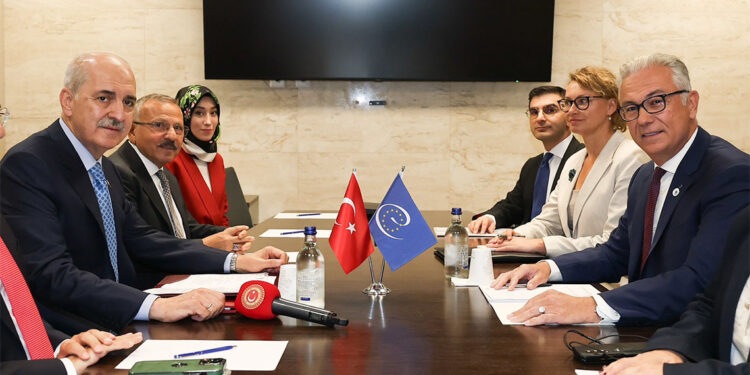 Numan Kurtulmuş, Avrupa Konseyi Parlamenterler Meclisi Başkanı ile görüştü