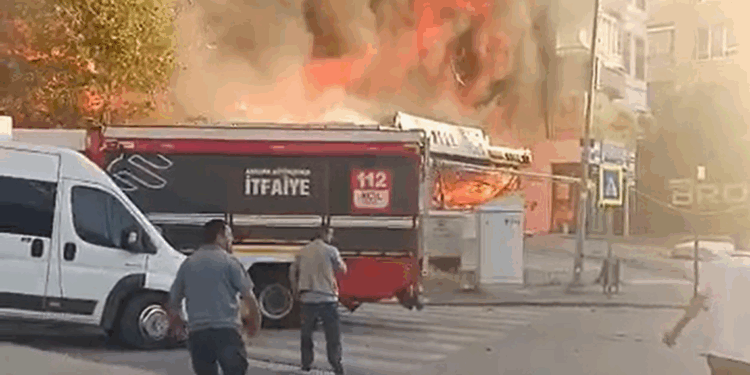 Ankara'da avizecideki yangın zarara yol açtı