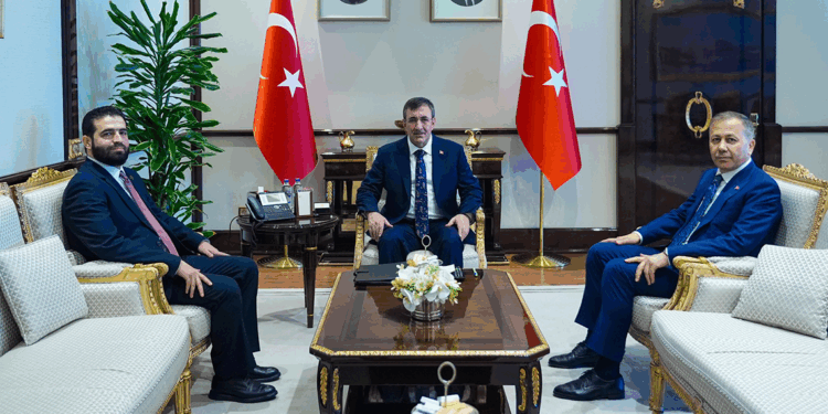 Cevdet Yılmaz, Suriye İçişleri Bakanı Hattab'ı kabul etti