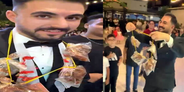 Damada altın yerine pirzola taktı