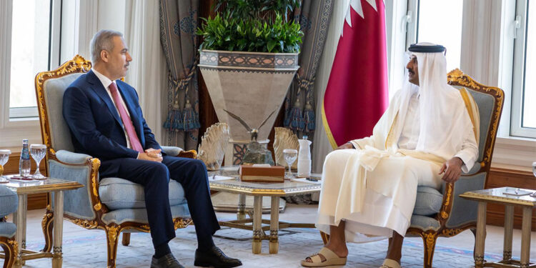 Hakan Fidan Katar Emiri tarafından kabul edildi