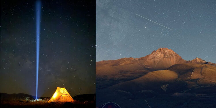 Perseid meteor yağmurunu Erciyes Dağı'ndan izlediler