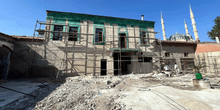 Edirne'de 6 asırlık handaki restorasyon eylül sonunda bitiyor