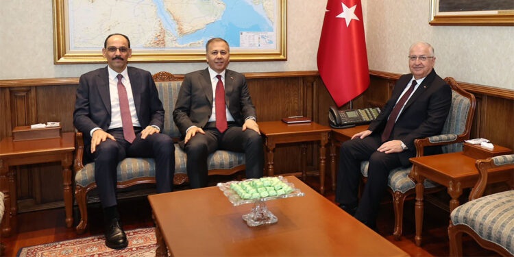 Güler, Yerlikaya ve Kalın bir araya geldi