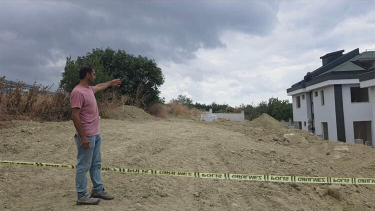 İnşaat halindeki villanın bahçesinde gömülü halde ceset bulundu