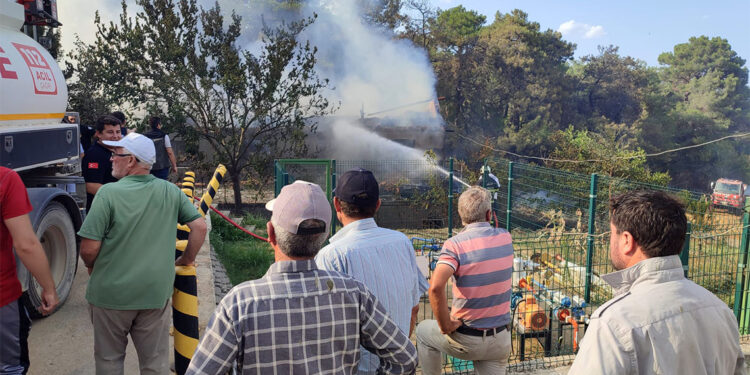 Keşan'da anız yangını; akaryakıt istasyonu ve ormana sıçramadan söndürüldü