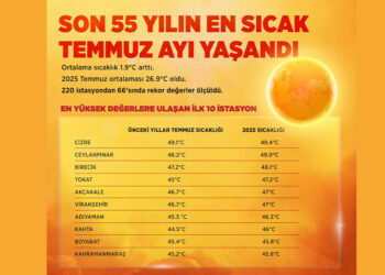 Son 55 yılın en sıcak temmuz ayını yaşadık