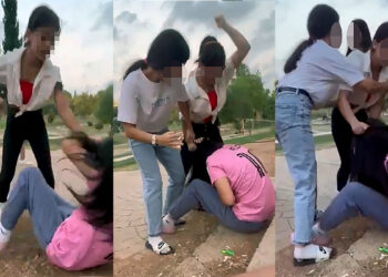 Tartıştığı kızı tekme ve yumrukla dövüp sürükledi