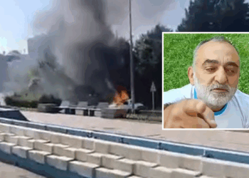 TBMM önünde otomobilini yakan şüpheli tutuklandı