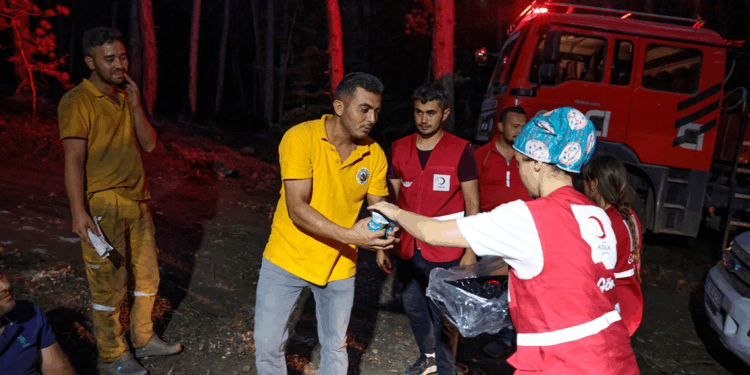 Türk Kızılay'ın orman yangınlarıyla mücadeleye desteği sürüyor