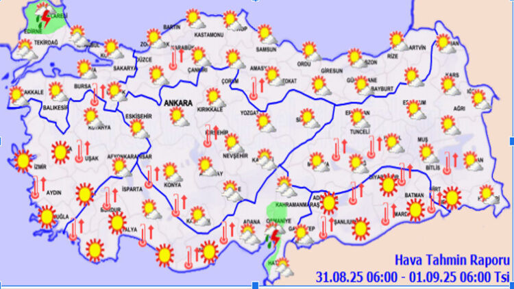 Meteoroloji saat verdi; Sağanak ve gök gürültülü sağanak yağış geliyor