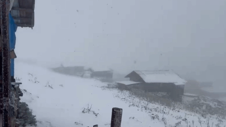Ardahan'da yüksek kesimlere kar yağdı