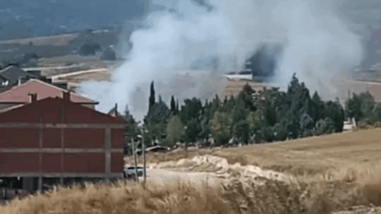 Bursa'da anız yangını; 30 dönümlük alan zarar gördü