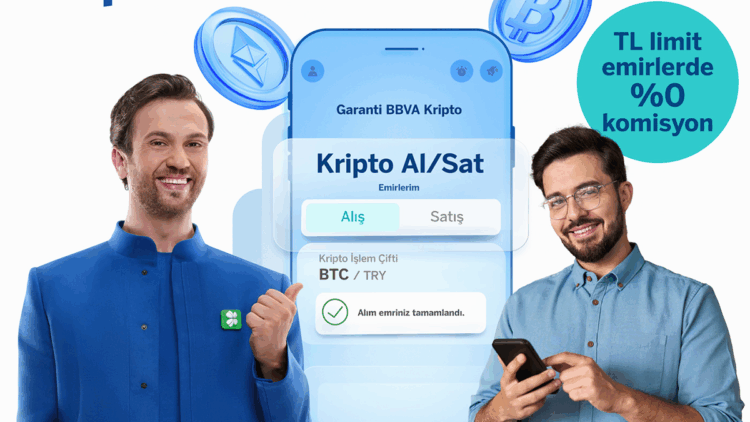 Garanti BBVA Kripto komisyon ücretlerini sıfırladığını duyurdu