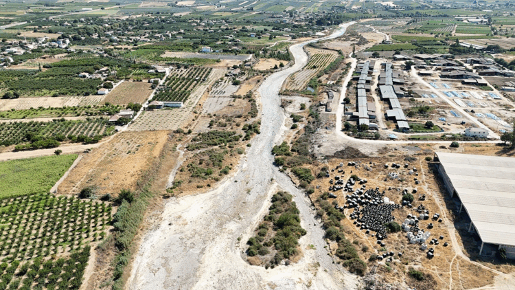 Gediz Nehri kurumaya yüz tuttu