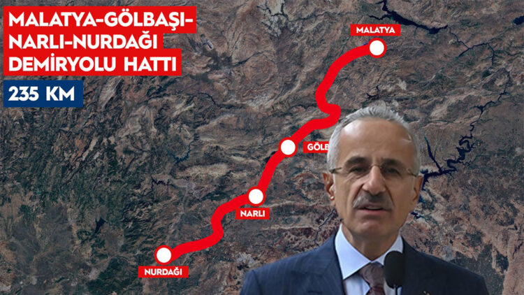 Malatya-Gölbaşı-Narlı-Nurdağı demir yolu hattı yarın açılıyor