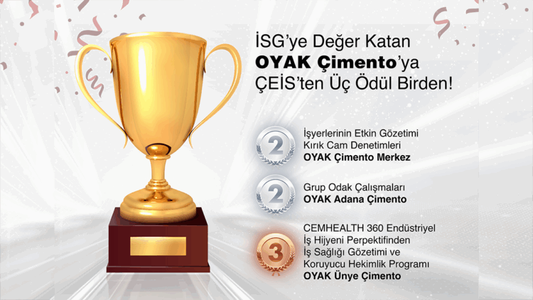OYAK Çimento'ya ÇEİS'ten üç ödül birden