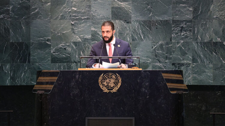 Ahmed Şara, Türkiye ile diğer ülkelere BM kürsüsünden teşekkür etti