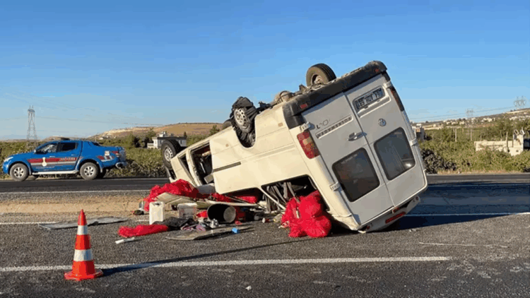 Şanlıurfa'da tütün işçilerinin taşındığı minibüs devrildi: 20 yaralı