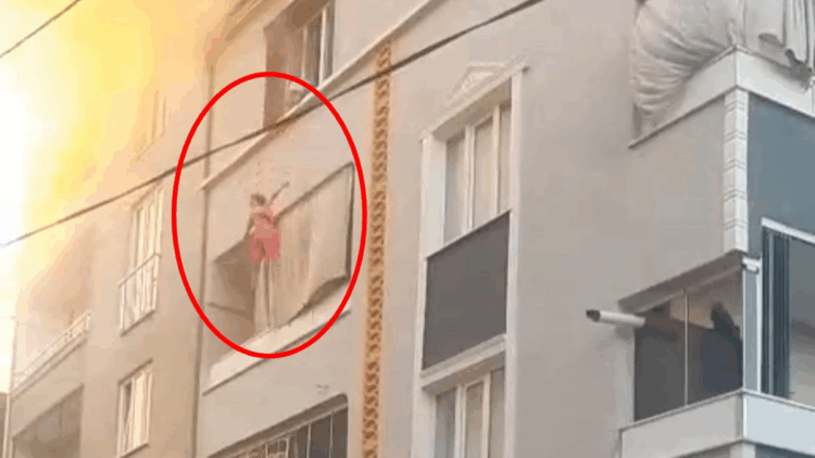 Yangında 3'üncü kattan atlayan babaanne ile torunu taburcu oldu