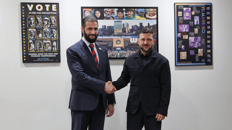 Zelenskiy ile Ahmed Şara ile bir araya geldi