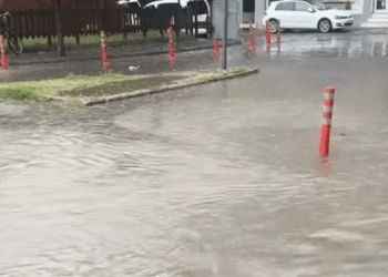 Aydın'da sağanak nedeniyle bazı yollar suyla doldu