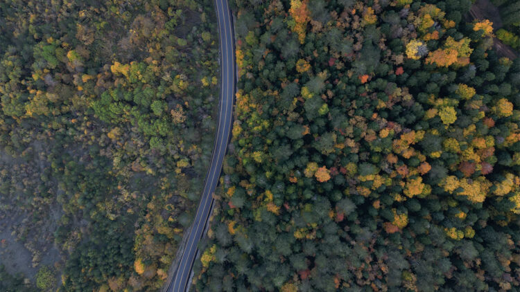 Bartın-Karabük yolunda sonbahar güzelliği