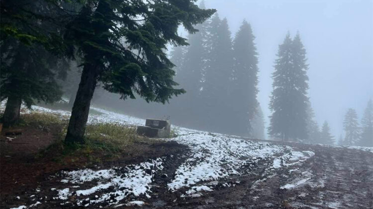 Bartın'ın yüksek kesimlerine kar yağdı