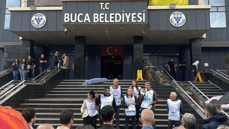 Buca Belediyesi'nde iş bırakma eylemi