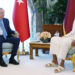 Erdoğan Katar Emiri Şeyh Temim Al Sani ile bir araya geldi