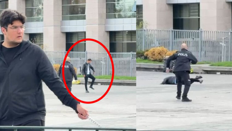 Çağlayan Adliyesi önünde kendini bacağından vurdu