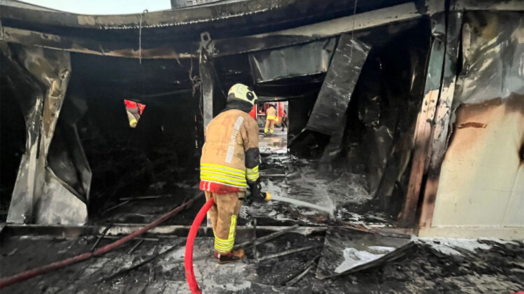 Kahramanmaraş'ta konteyner okulda yangın