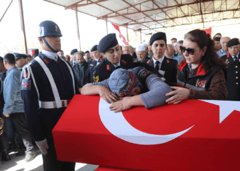 Trafik kazasında şehit olan jandarma astsubay, toprağa verildi
