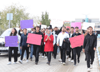 Van'da üniversite öğrencileri, Rojin için eylem düzenledi