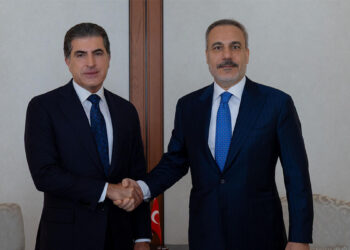 Hakan Fidan Irak Kürt Bölgesel Yönetimi Başkanı ile görüştü